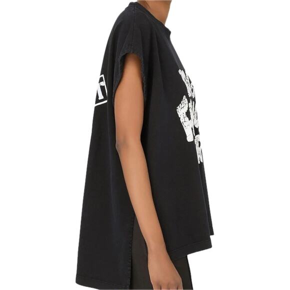 NWT Dolce & Gabbana Black D&G Fashion Tour step-hem T-Shirt IT 40 S - Picture 3 of 9